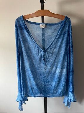 Y2K Vintage 725 Originals Boho Bell Flare Sleeve Blouse Top Plus Size